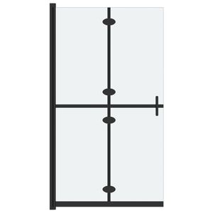 vidaXL Inloopdouchewand inklapbaar 90x190 cm ESG-glas mat
