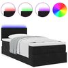 vidaXL Bed poef met matras en LED's 80x200 cm fluweel zwart