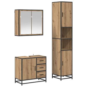vidaXL Badkamermeubelset 3 st Artisan Eiken 65 x 33 x 60 cm