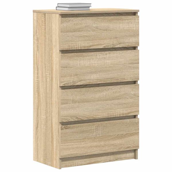 vidaXL Dressoir 60x35x98,5 cm bewerkt hout sonoma eikenkleurig
