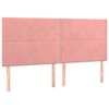 vidaXL Boxspring met matras fluweel roze 180x200 cm