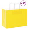 vidaXL Papieren zakken 50 st met hengsels 32x17x25 cm geel