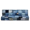 vidaXL 2-delige Bankkussenset pallet denim patchwork blauw