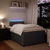 vidaXL Boxspring met matras fluweel donkergrijs 120x190 cm