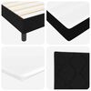 vidaXL Boxspring bed met matras met LED Zwart 90 x 200 cm Stof