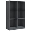 vidaXL Boekenkast 70x33x110 cm massief grenenhout grijs