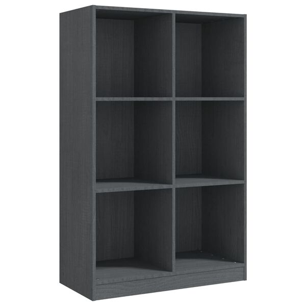 vidaXL Boekenkast 70x33x110 cm massief grenenhout grijs