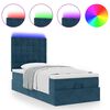vidaXL Ottoman bed met matrassen en LED's 100x200cm fluweel