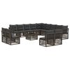 vidaXL Tuinbankenset 14 st Grijs poly rattan