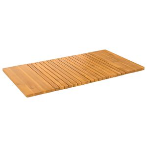 vidaXL Badmat Effen Bruin 100 x 55 cm Hout