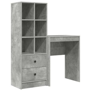 vidaXL Bureau Beton Grijs 105,5 x 34 x 127 cm 2 st