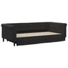 vidaXL Slaapbank met onderschuifbed en lades 100x200 cm fluweel zwart