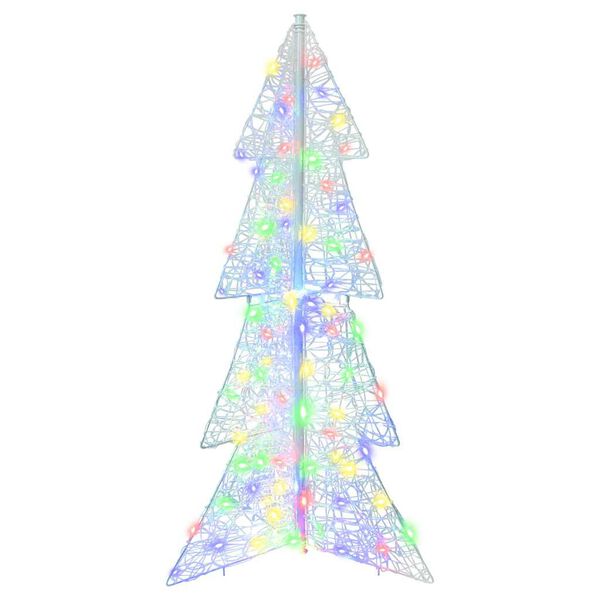 vidaXL Kerstboom met 100 LED Multikleur 120 cm Acryl