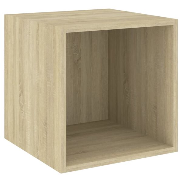 vidaXL Wandkast 37x37x37 cm bewerkt hout sonoma eikenkleurig