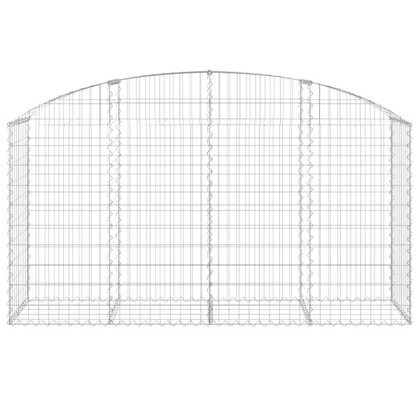 vidaXL Schanskorf gewelfd 200x50x100/120 cm gegalvaniseerd ijzer