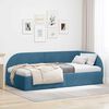 vidaXL Hoekbedframe met hoofdeinde Blauw 100 cm x 200 cm Fluweel