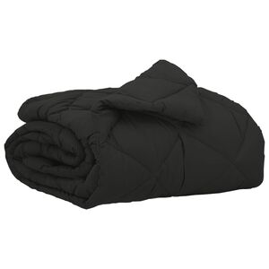 vidaXL Zomer Dekbed Zwart 200 x 135 cm Microfiber