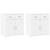 vidaXL Dressoirs 2 st 79x38x80 cm bewerkt hout wit