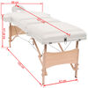 vidaXL Massagetafel- en krukset inklapbaar 3 zones 10 cm dik wit