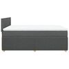 vidaXL Boxspring met matras stof donkergrijs 140x190 cm