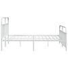 vidaXL Bedframe met hoofd- en voeteneinde metaal wit 200x200 cm
