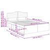 vidaXL Bedframe met hoofdeinde Beton 140 x 200 cm Massief grenenhout