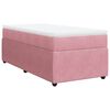 vidaXL Boxspring met matras fluweel roze 100x200 cm