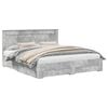 vidaXL Bedframe met lade Beton Grijs 200 x 200 cm Bewerkt hout