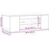 vidaXL Tv-meubel met LED 90x39x30 cm bewerkt hout oud hout