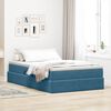 vidaXL Opbergbed met matras met matras Blauw 120 x 190 cm Fluweel