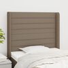 vidaXL Hoofdbord met randen 83x16x118/128 cm stof taupe