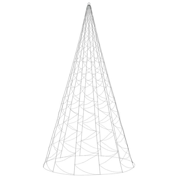 vidaXL Kerstboom voor vlaggenmast 1400 LED's warmwit 500 cm