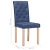 vidaXL Eetkamerstoelen 2 st stof blauw