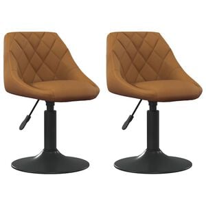 vidaXL Draa Stoelen 2 pcs Bruin 46 x 44 x 77,5 cm Kunstleer