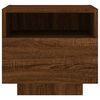 vidaXL Nachtkastje met LED-verlichting 40x39x37 cm bruin eikenkleur