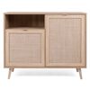 Finori Kast Bali 01A sonoma eikenkleurig en rietprint
