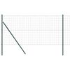 vidaXL Euro-hek met grondbevestiging 25 x 1,2 m PVC-Coated Staal Groen