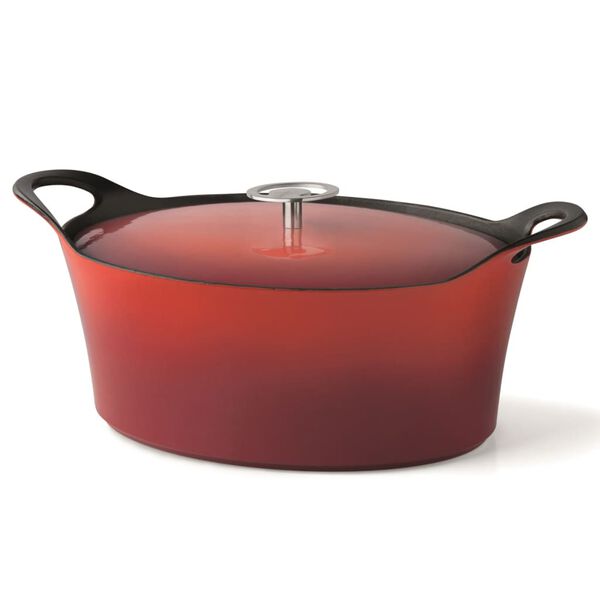 CUISINOX Braadpan ge&euml;mailleerd ovaal 3,9 L 29 cm rood