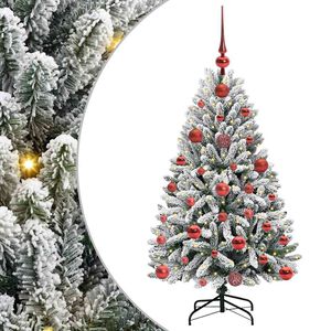 vidaXL Kunstkerstboom 120 cm 150 LED's Warmwit PVC en staal