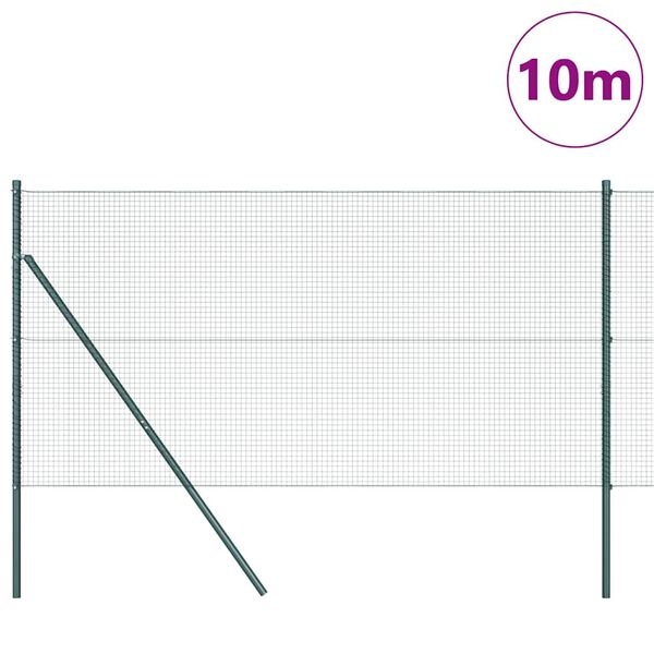 vidaXL Afrasteringspaal Groen 10 x 1,4 m (19 x 19 mm gaas)