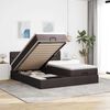 vidaXL Ottoman bed met matrassen 200x200cm stof donkerbruin