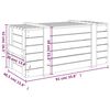 vidaXL Opbergbox 91x40,5x42 cm massief grenenhout zwart