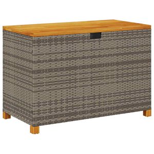 vidaXL Tuinbox 110x55x63 cm poly rattan en acaciahout grijs