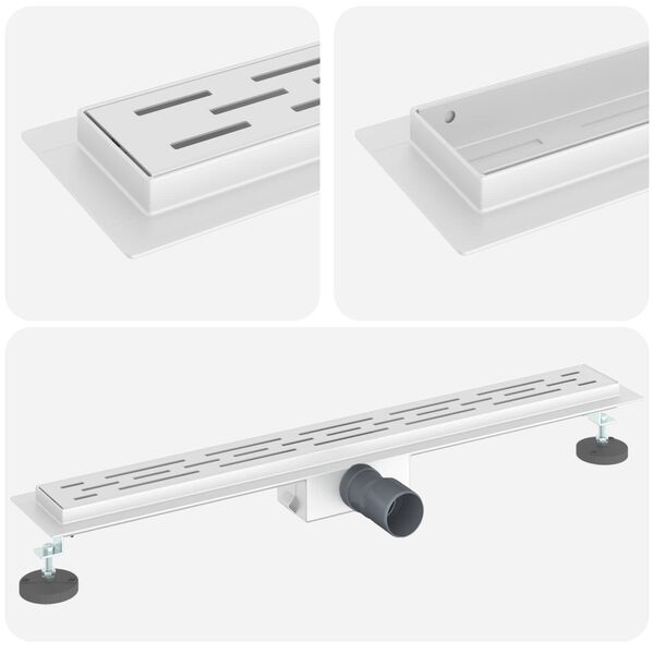vidaXL Doucheafvoer met Lijndesign Zilver 70 cm Roestvrij staal 304