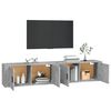 vidaXL Tv-wandmeubels 2 st 100x34,5x40 cm betongrijs