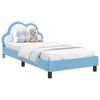 vidaXL Bedframe voor kinderen met hoofdbord Blauw 90 x 200 cm PU