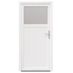 vidaXL Zij-ingangsdeur 88 x 198 cm PVC Wit