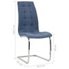 vidaXL Eetkamerstoelen 4 st stof blauw