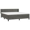 vidaXL Boxspring met matras fluweel donkergrijs 160x200 cm