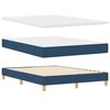 vidaXL Boxspringbed met matras met hoofdeinde Blauw 160 x 200 cm Stof